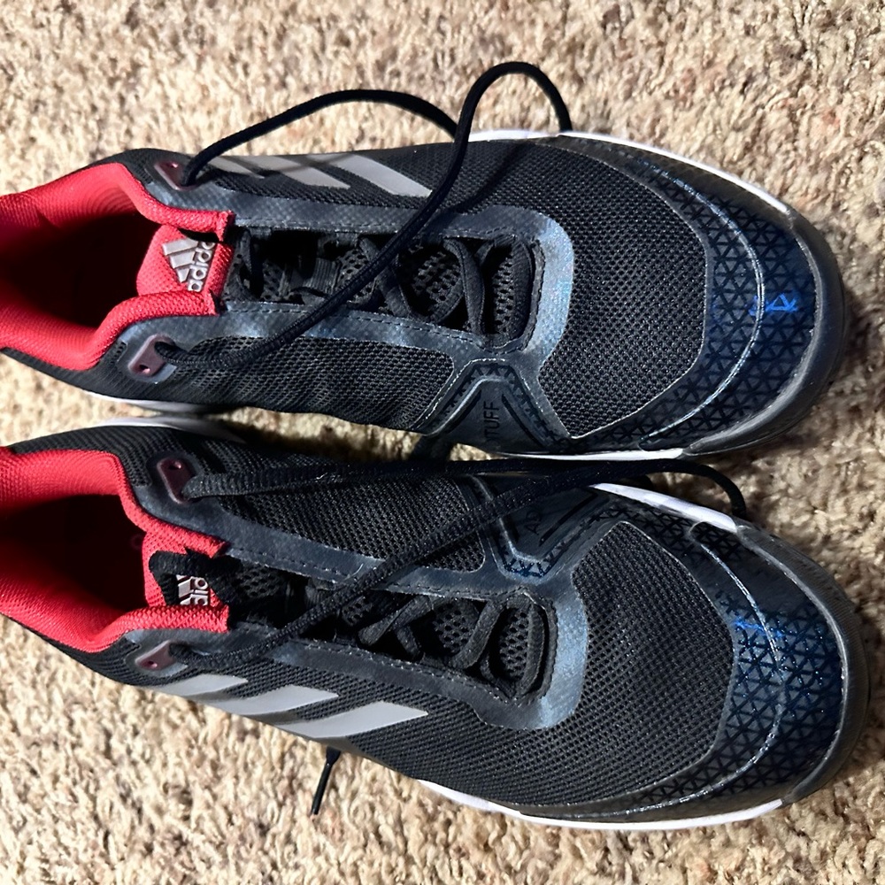 Adidas Black and Red Athletic Sneakers